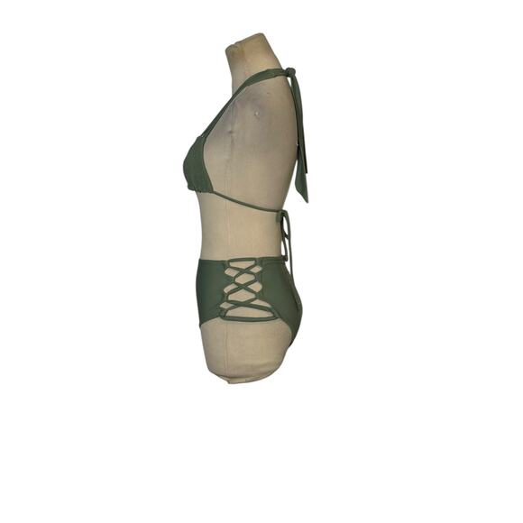 Tori Praver green bikini set top size Small bottom size X Small - Picture 8 of 14
